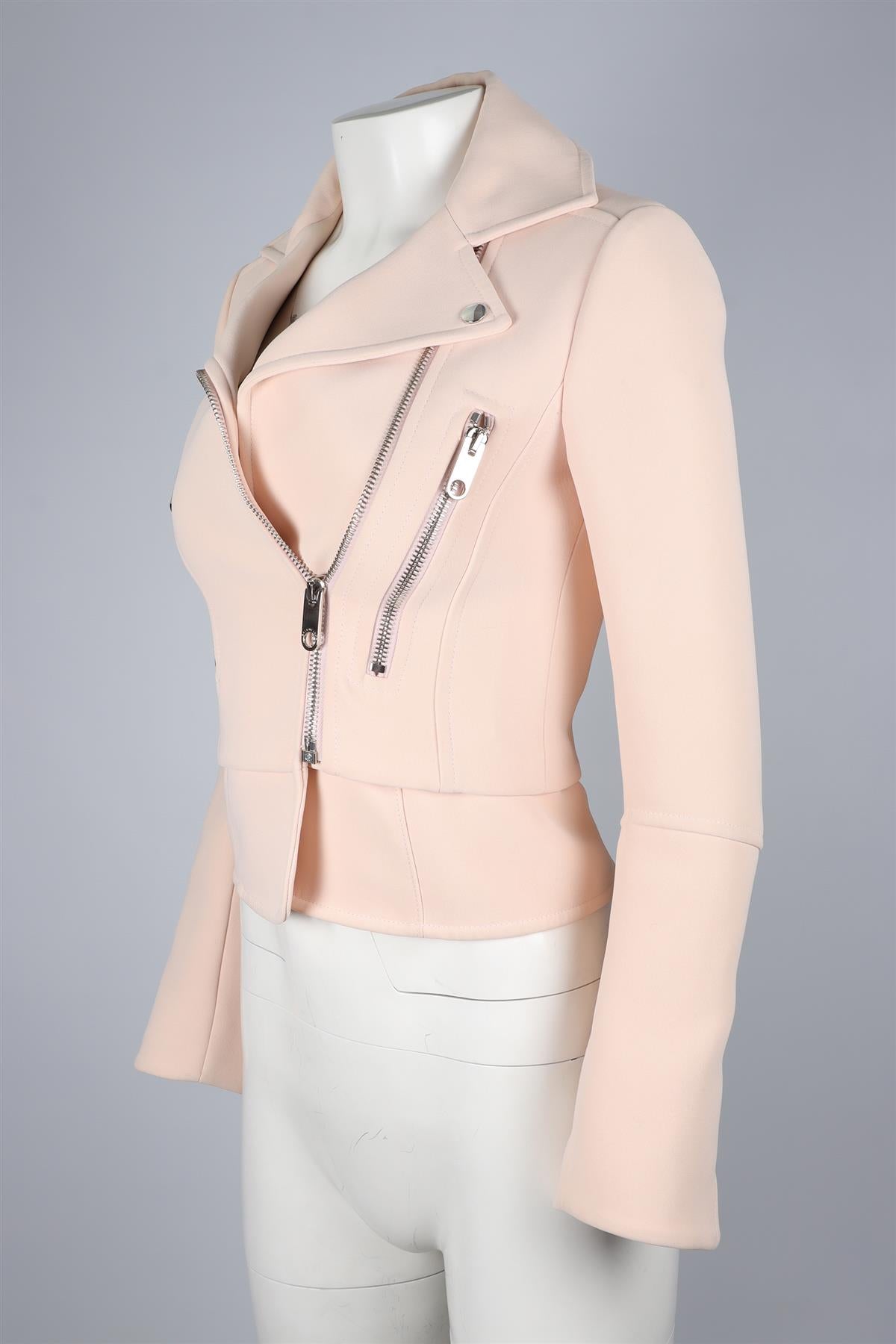 BALENCIAGA PINK CREPE JACKET FR 34 UK 6