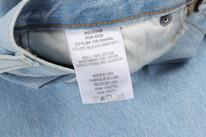 RE/DONE BLUE HIGH RISE STRAIGHT LEG JEANS W24 UK 6