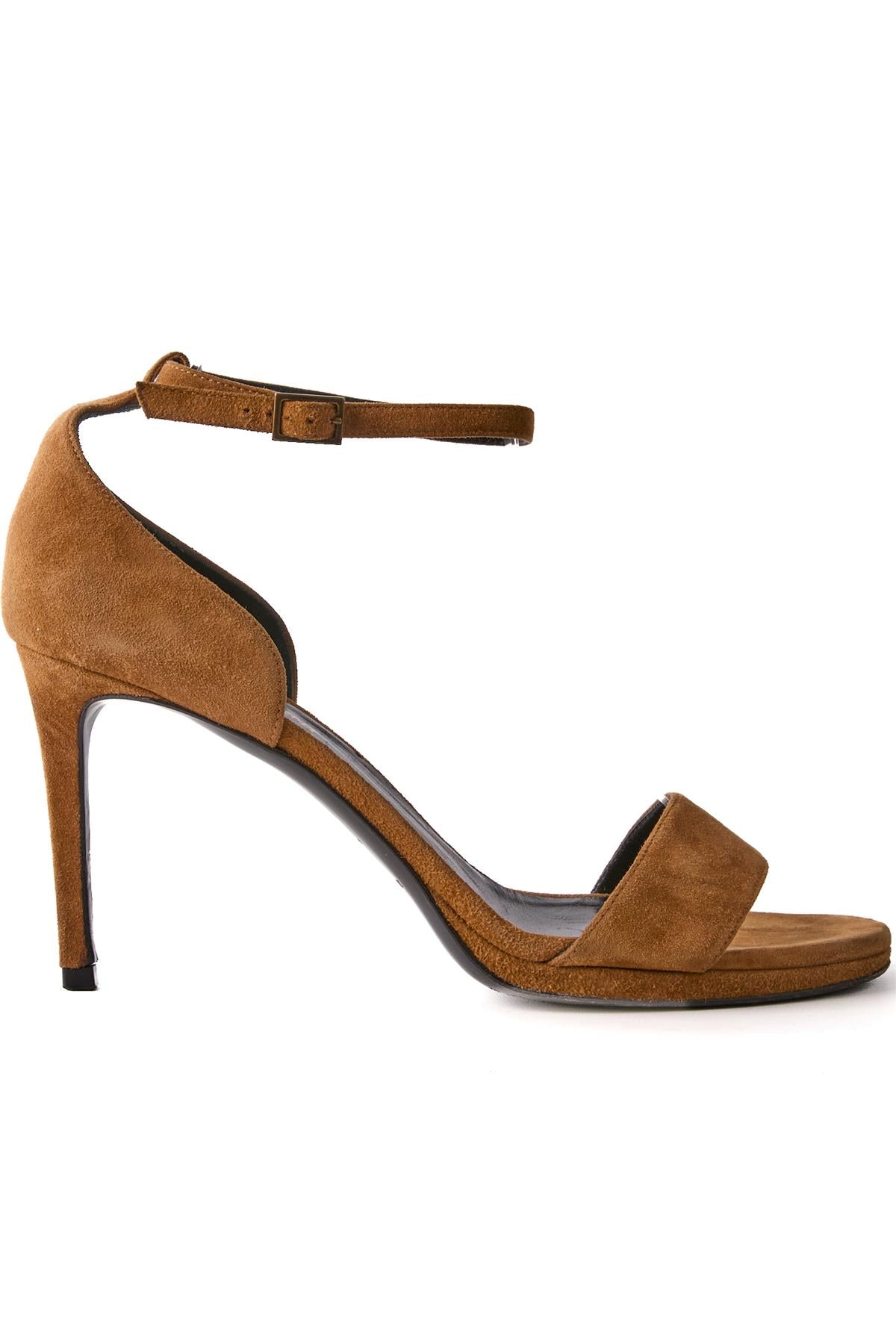 SAINT LAURENT BROWN SUEDE SANDALS EU 39 UK 6 US 9