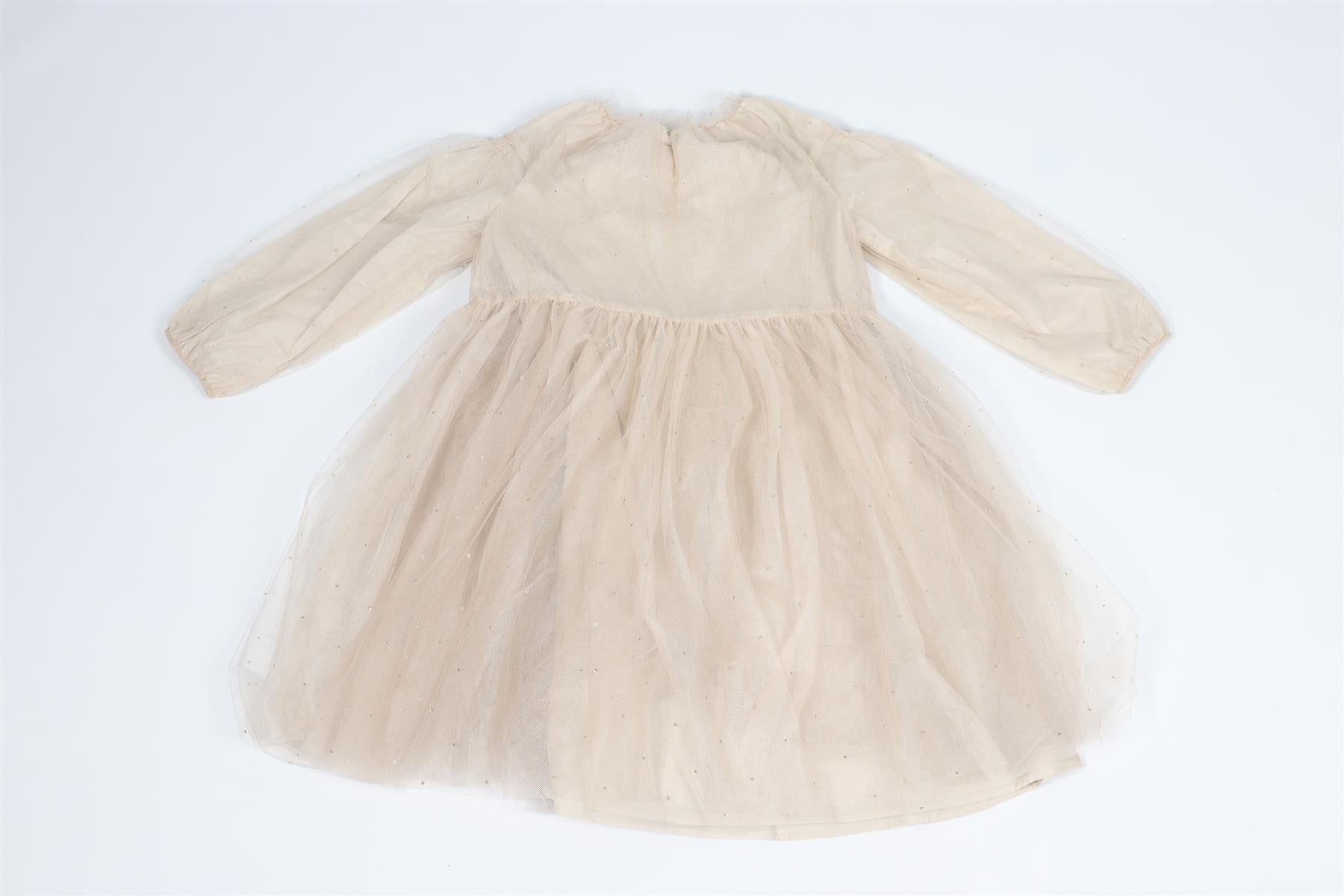 BONPOINT BEIGE KIDS GIRLS TULLE DRESS 10 YEARS