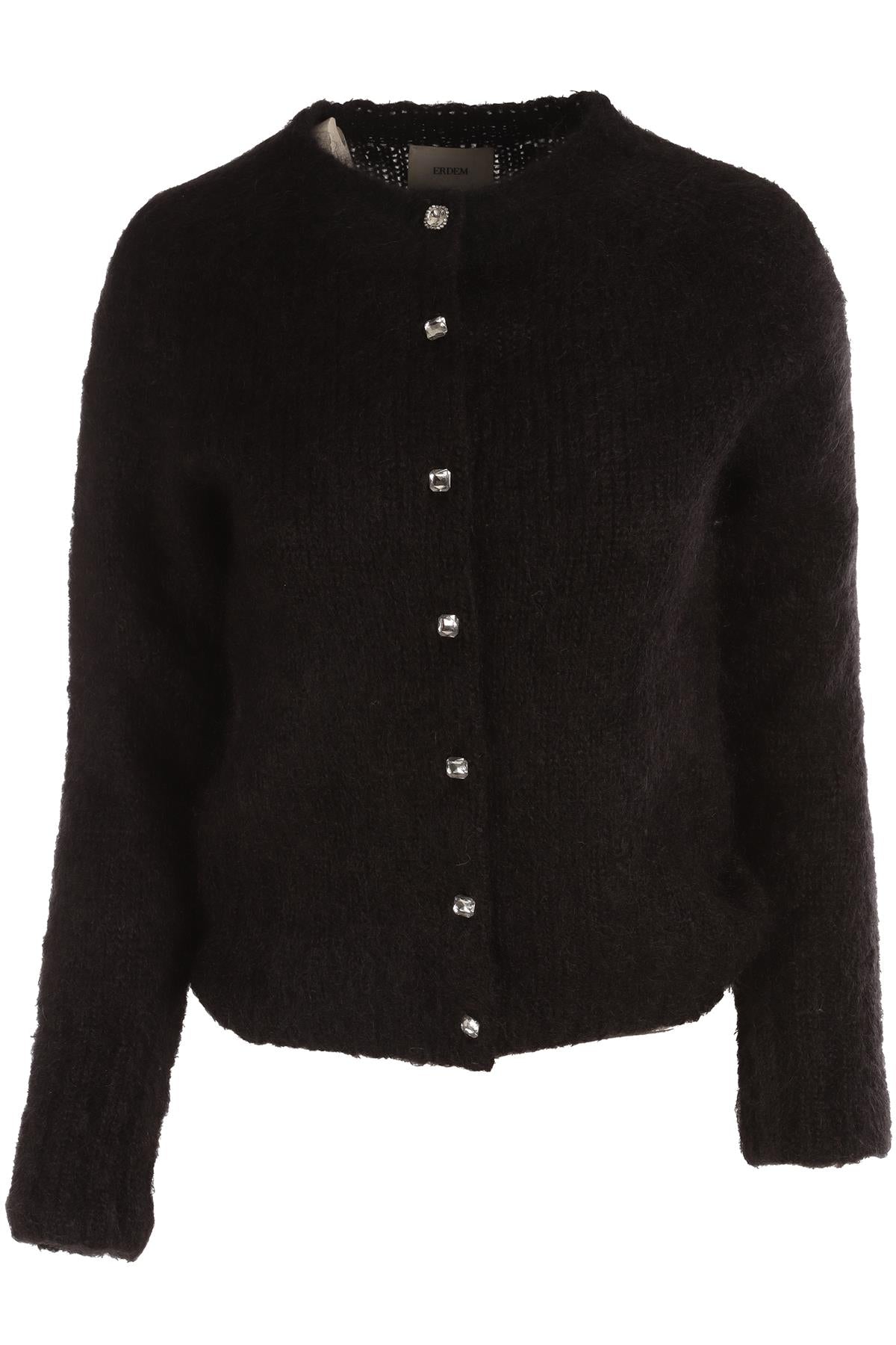 ERDEM BLACK MOHAIR CARDIGAN XSMALL