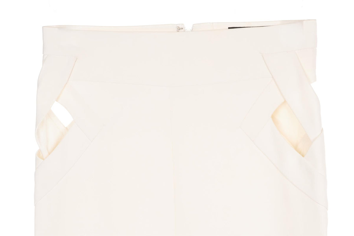 GUCCI IVORY VINTAGE COTTON SKINNY PANTS IT 36 UK 4