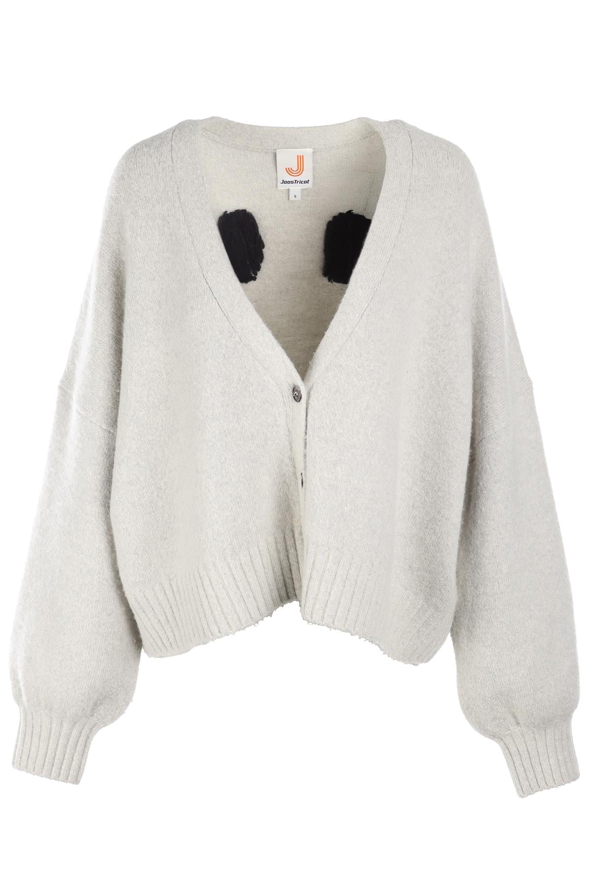JOOSTRICOT GREY WOOL CARDIGAN SMALL