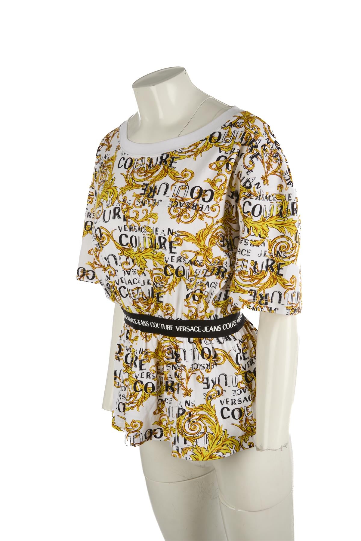 VERSACE JEANS COUTURE MULTI COTTON TOP MEDIUM