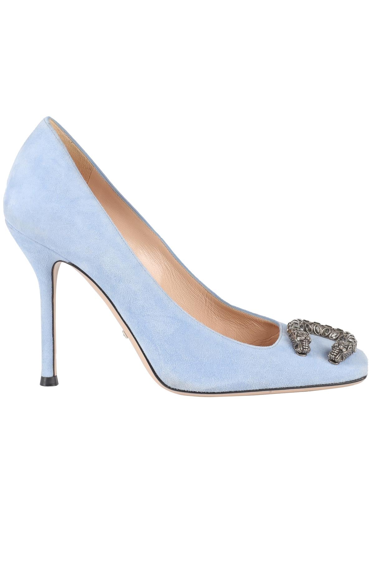 GUCCI BLUE DIONYSUS SUEDE PUMPS EU 38 UK 5 US 8