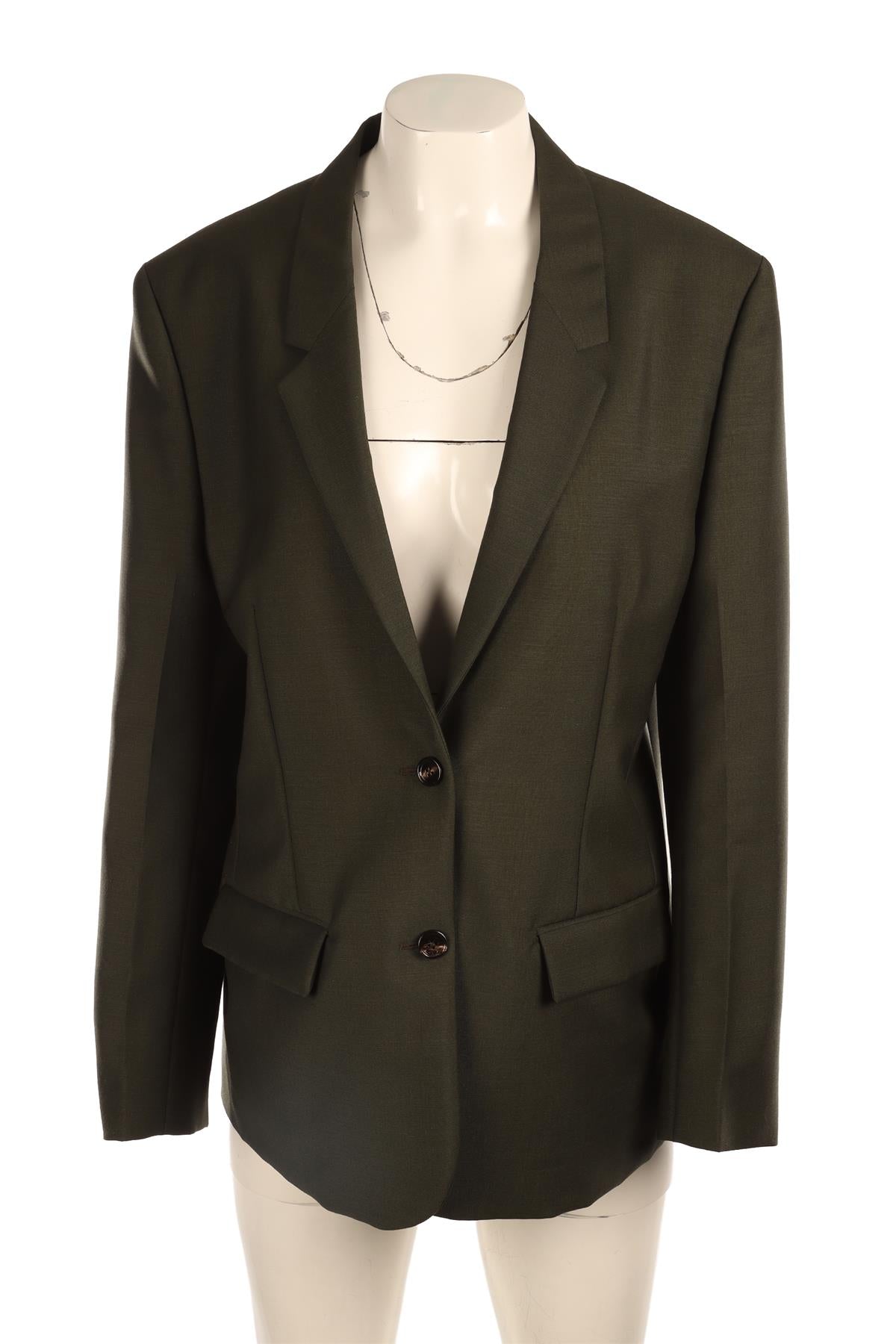BOTTEGA VENETA GREEN SILK BLAZER IT 46 UK 14
