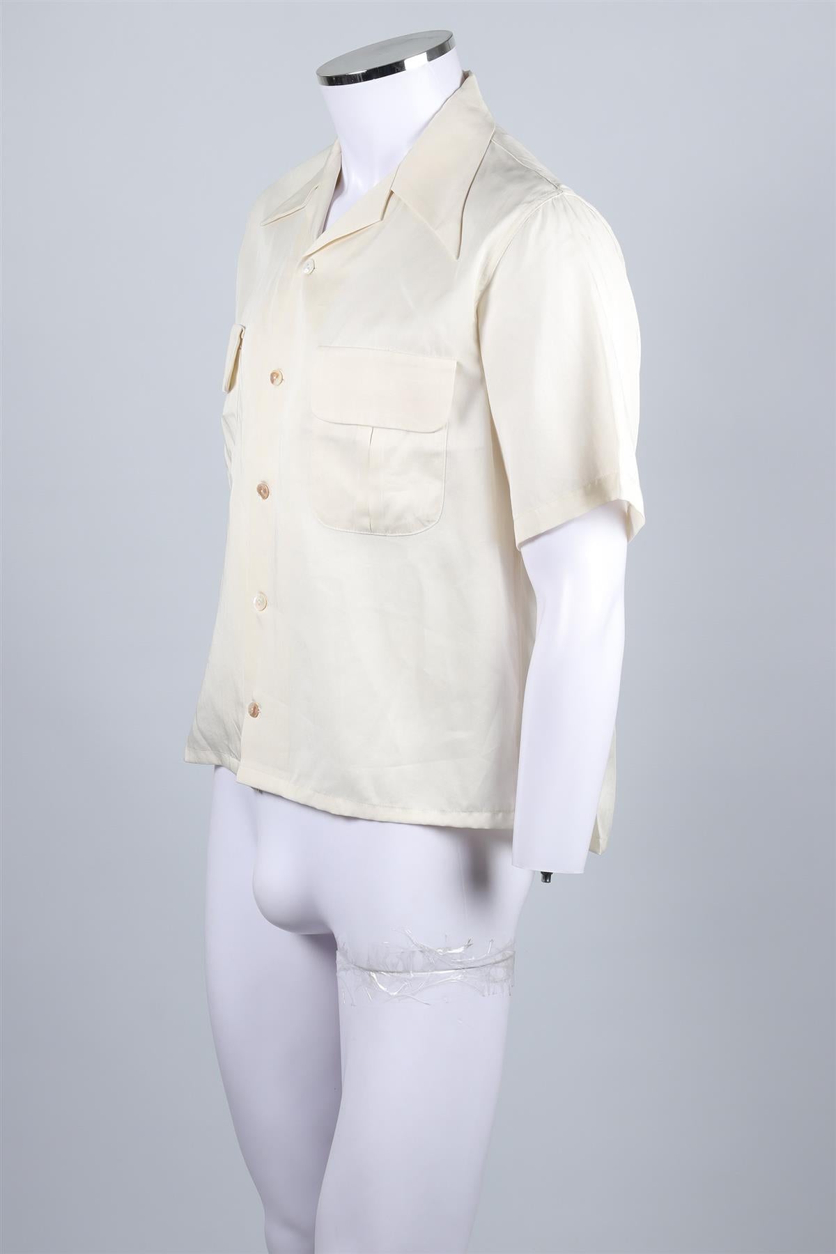 NO MAINTENANCE MEN'S CREAM TENCIL SHIRT SMALL