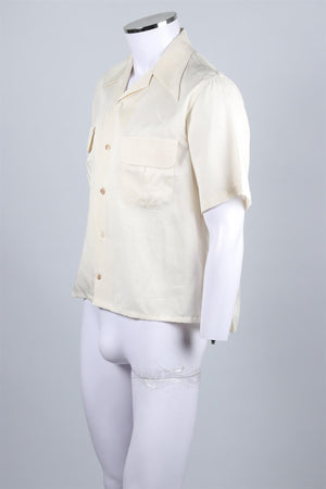 NO MAINTENANCE MEN'S CREAM TENCIL SHIRT SMALL
