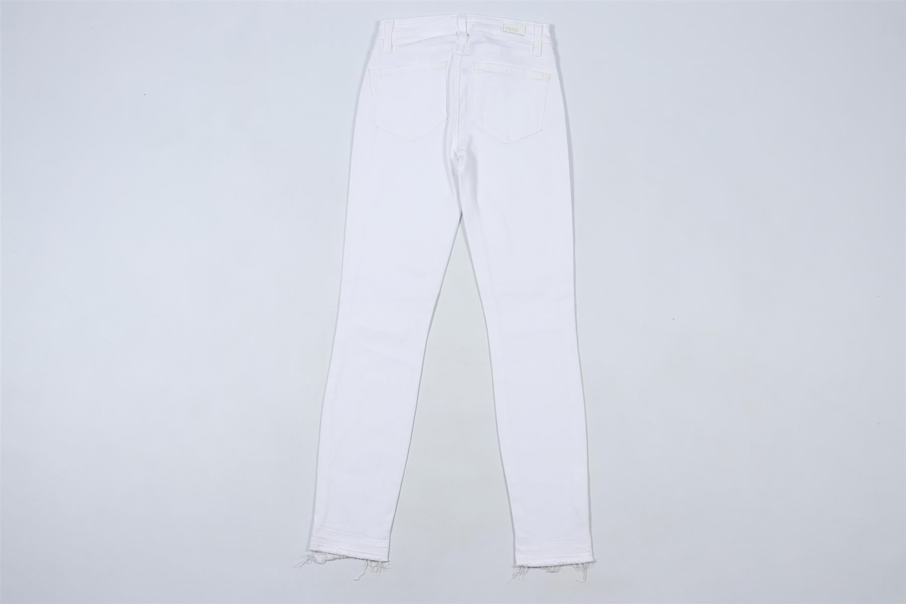 PAIGE WHITE MID RISE SKINNY JEANS W25 UK 6-8