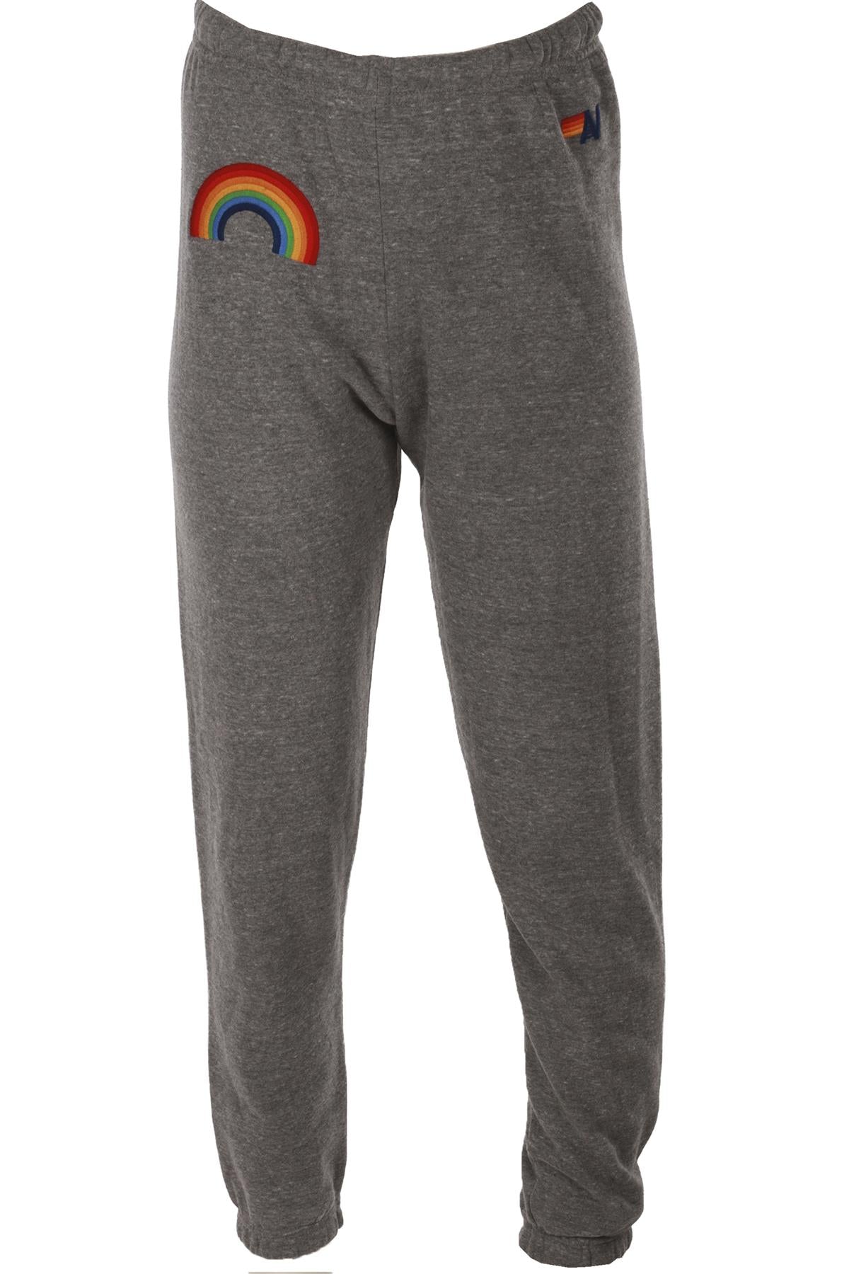 AVIATOR NATION GREY COTTON TRACK PANTS XSMALL