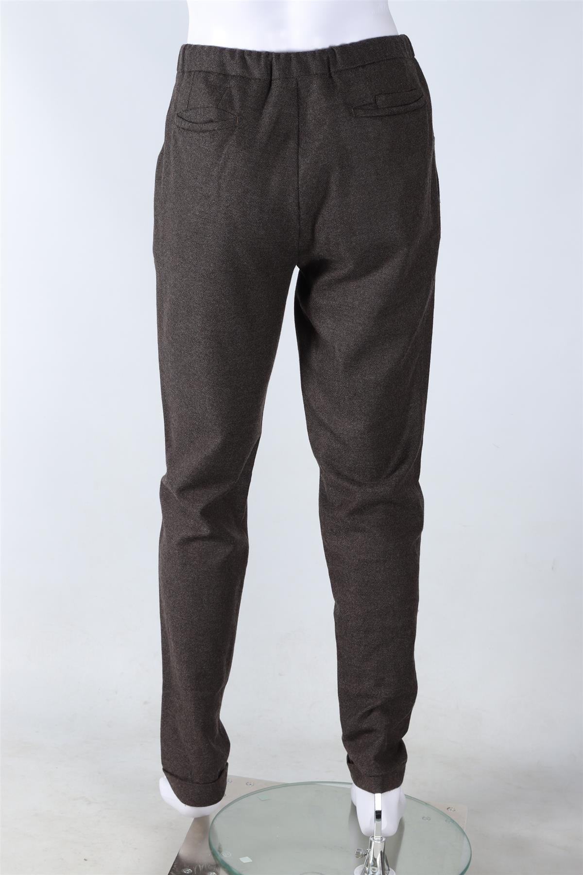 THOM SWEENEY BROWN MEN'S WOOL STRAIGHT LEG PANTS IT 52 UK/US 34