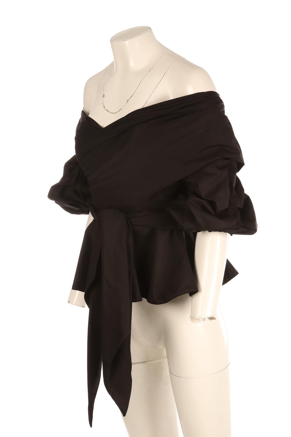 JOHANNA ORTIZ BLACK COTTON TOP US 2 UK 6