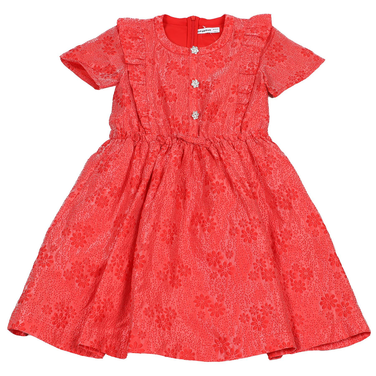 SELF-PORTRAIT KIDS GIRLS TEXTURED DRESS 10-12 YEARS
