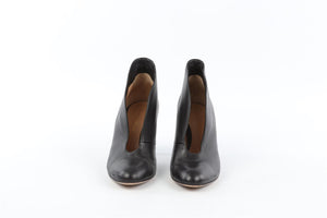 GIANVITO ROSSI BLACK LEATHER ANKLE BOOTS EU 38 UK 5 US 8