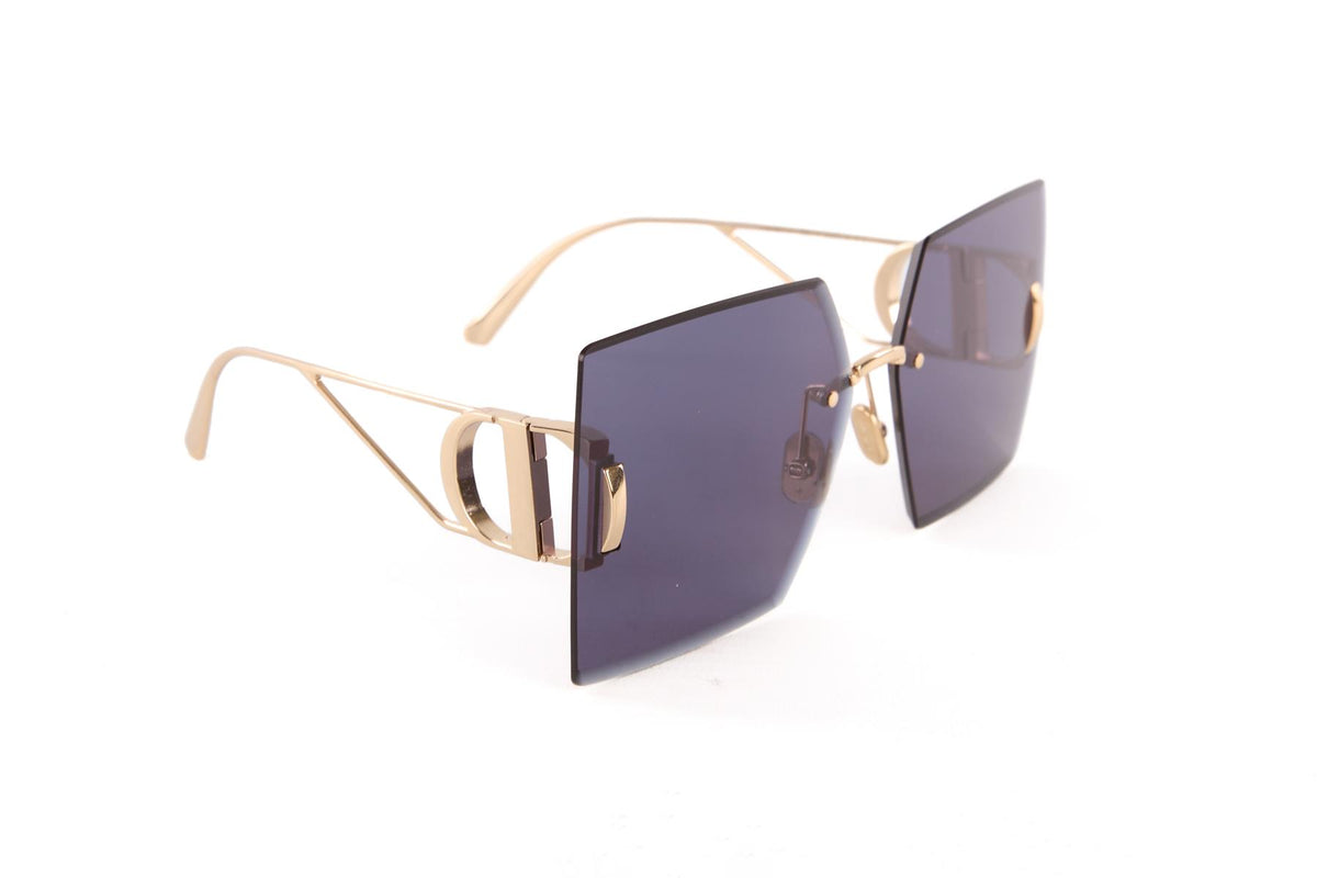 CHRISTIAN DIOR BLACK 30MONTAIGNE SQUARE FRAME SUNGLASSES