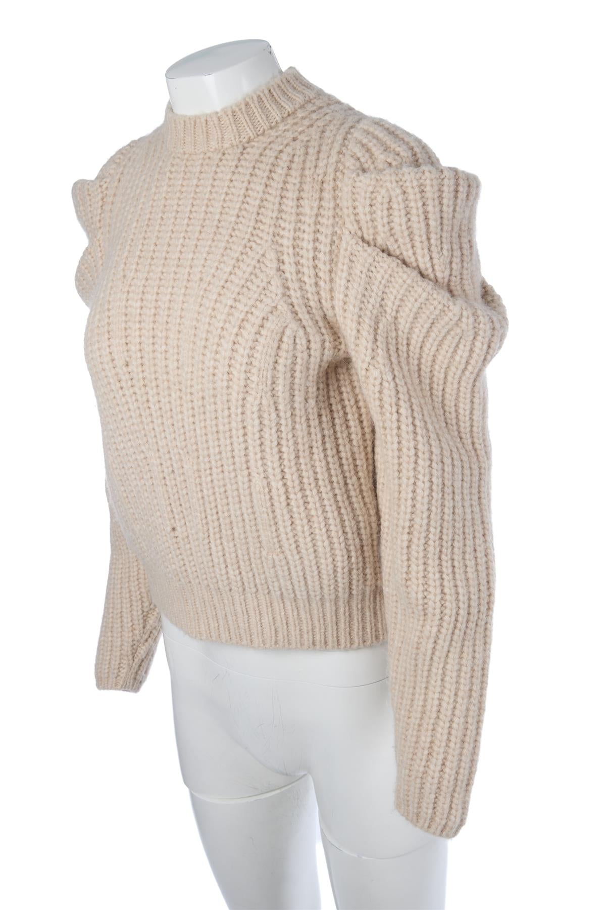 ULLA JOHNSON CREAM ALPACA SWEATER XSMALL