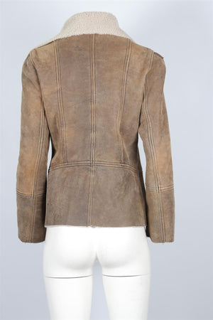 Sylvie Schimmel Brown Suede Jacket FR 42 UK 14