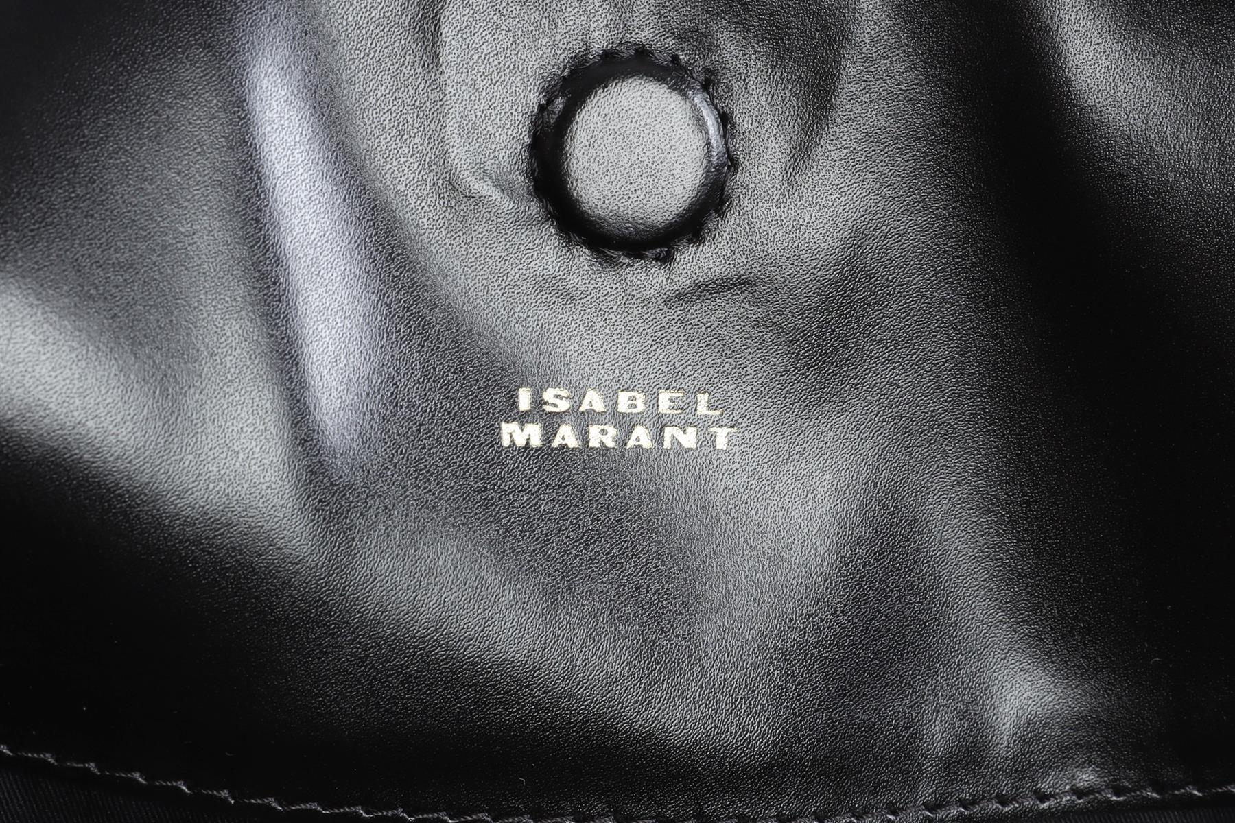 ISABEL MARANT BLACK OSKAN LEATHER SHOULDER BAG