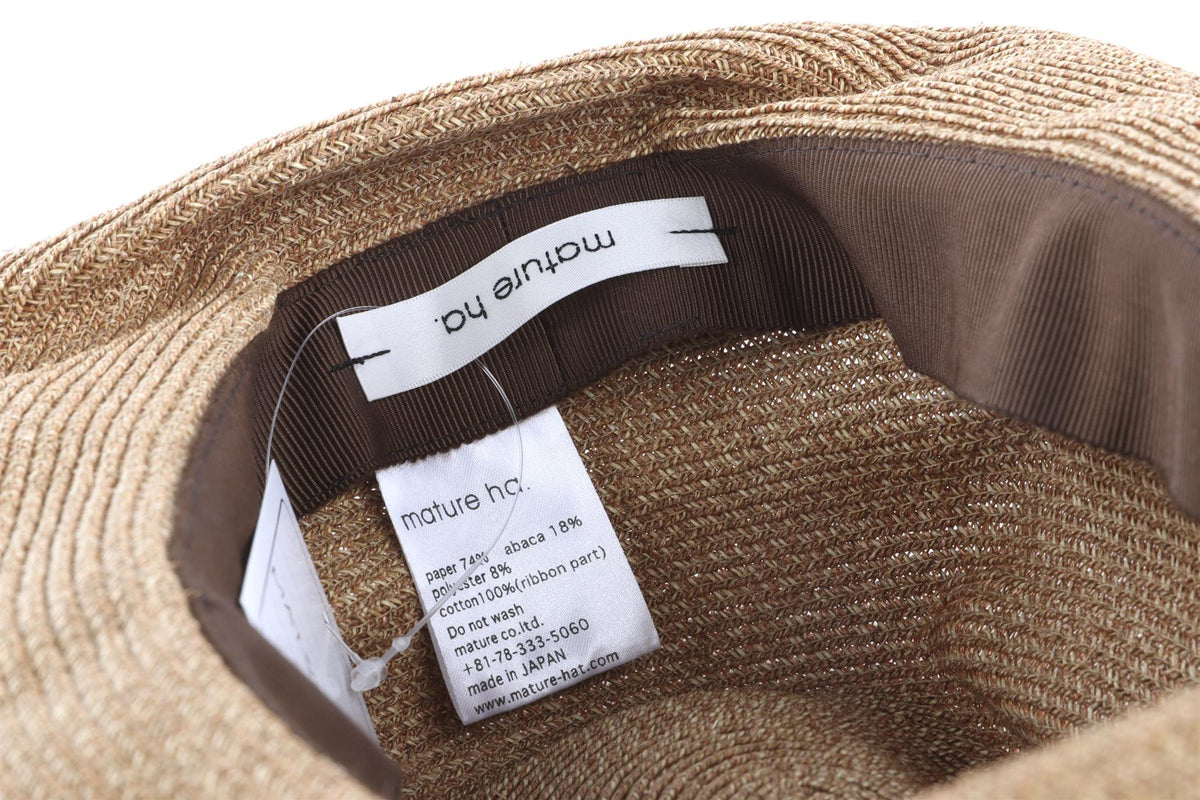 MATURE HA. TAN PAPER SUN HAT 59CM