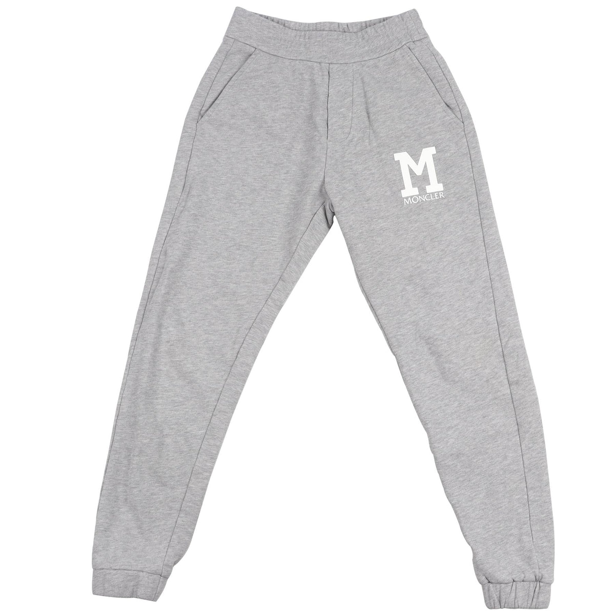 MONCLER GREY KIDS BOYS COTTON PANTS 8 YEARS