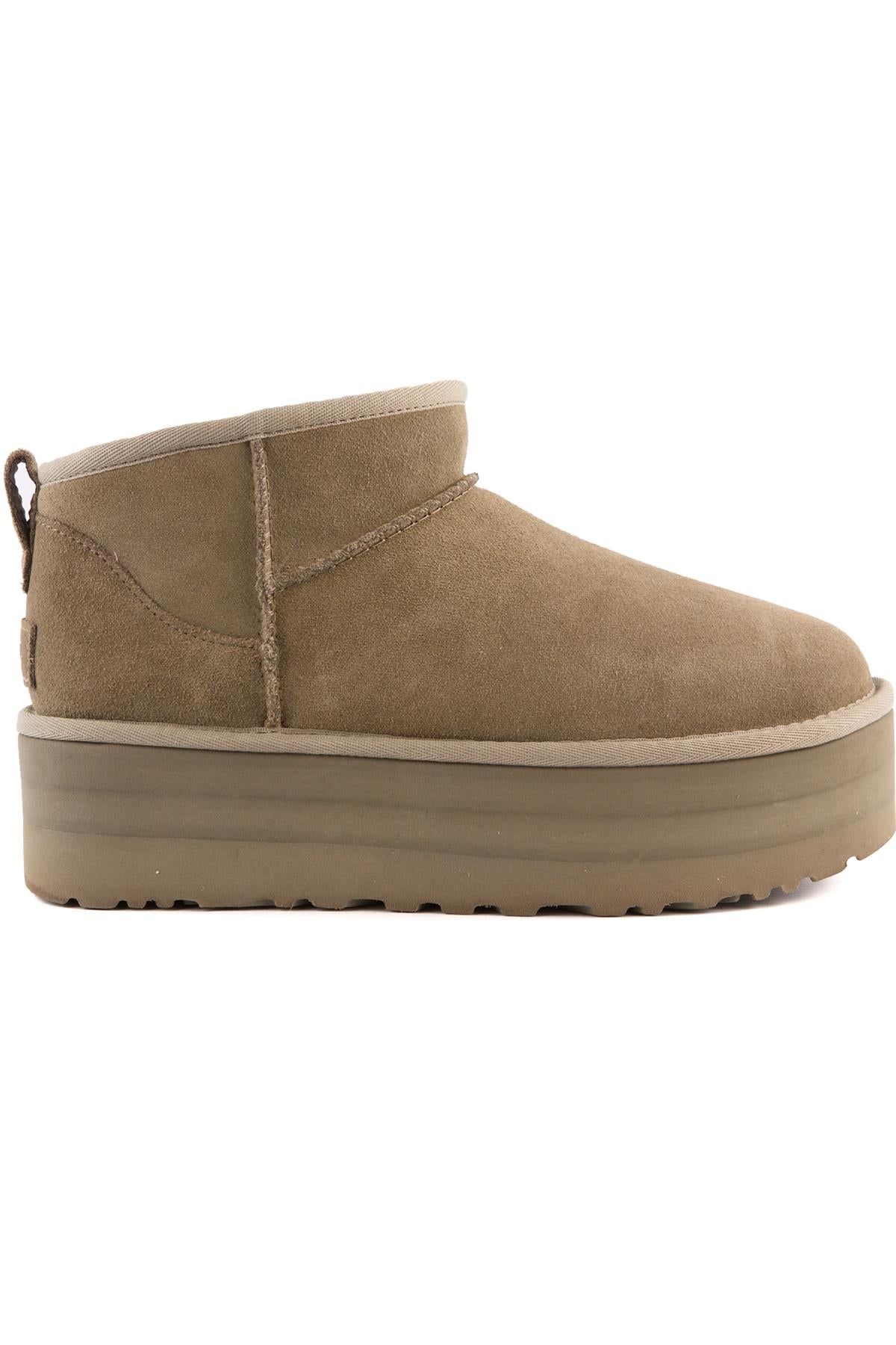 UGG GREY SUEDE PLATFORM ANKLE BOOTS UK 7 EU 40 US 9