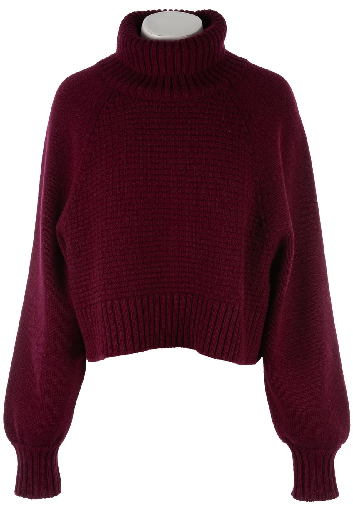 WIGGY KIT BURGUNDY WOOL SWEATER SMALL