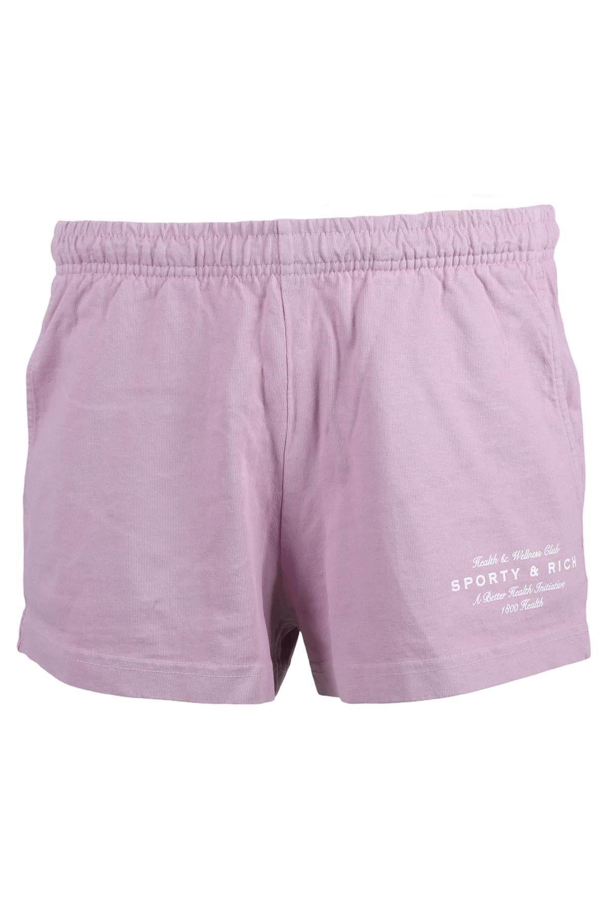 SPORTY & RICH PINK COTTON SHORTS XSMALL