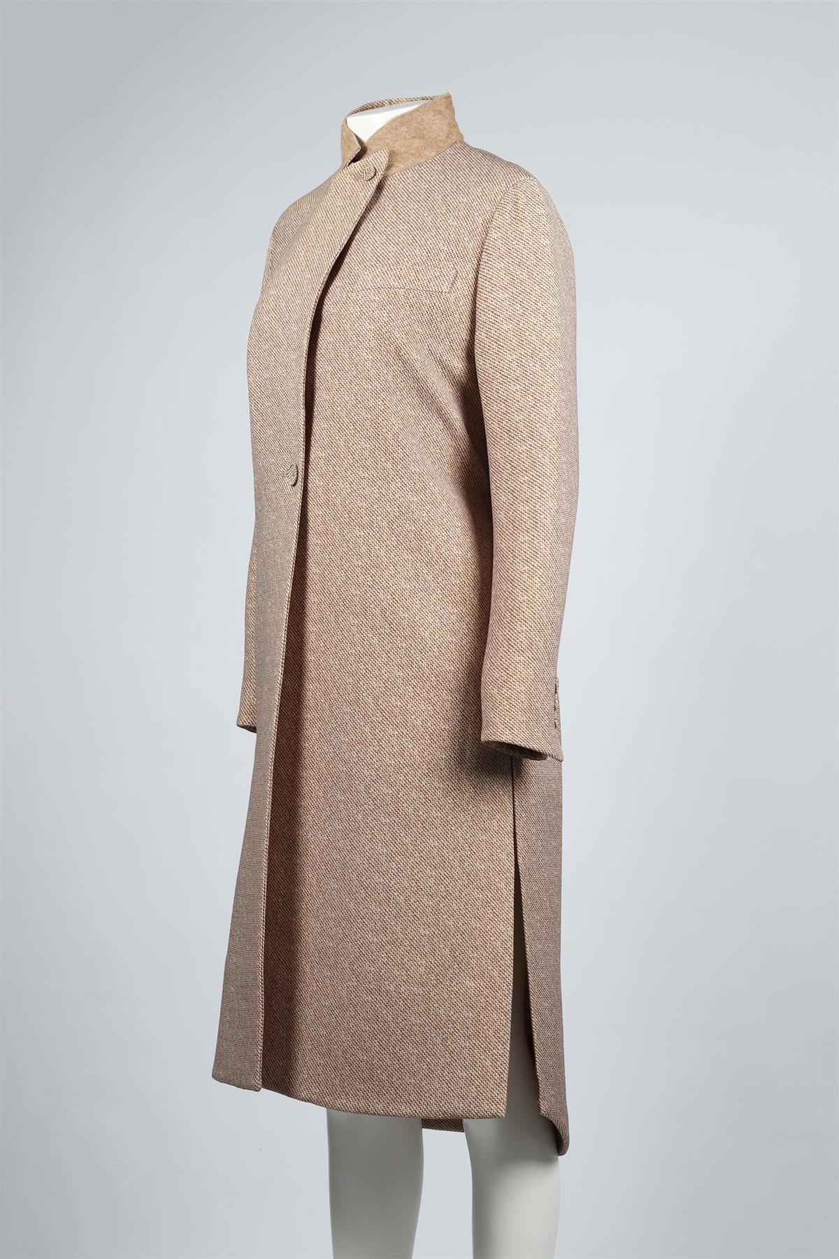 FENDI BEIGE WOOL BLEND COAT IT 42 UK 10