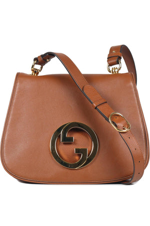 GUCCI TAN BLONDIE MEDIUM GG LEATHER SHOULDER BAG