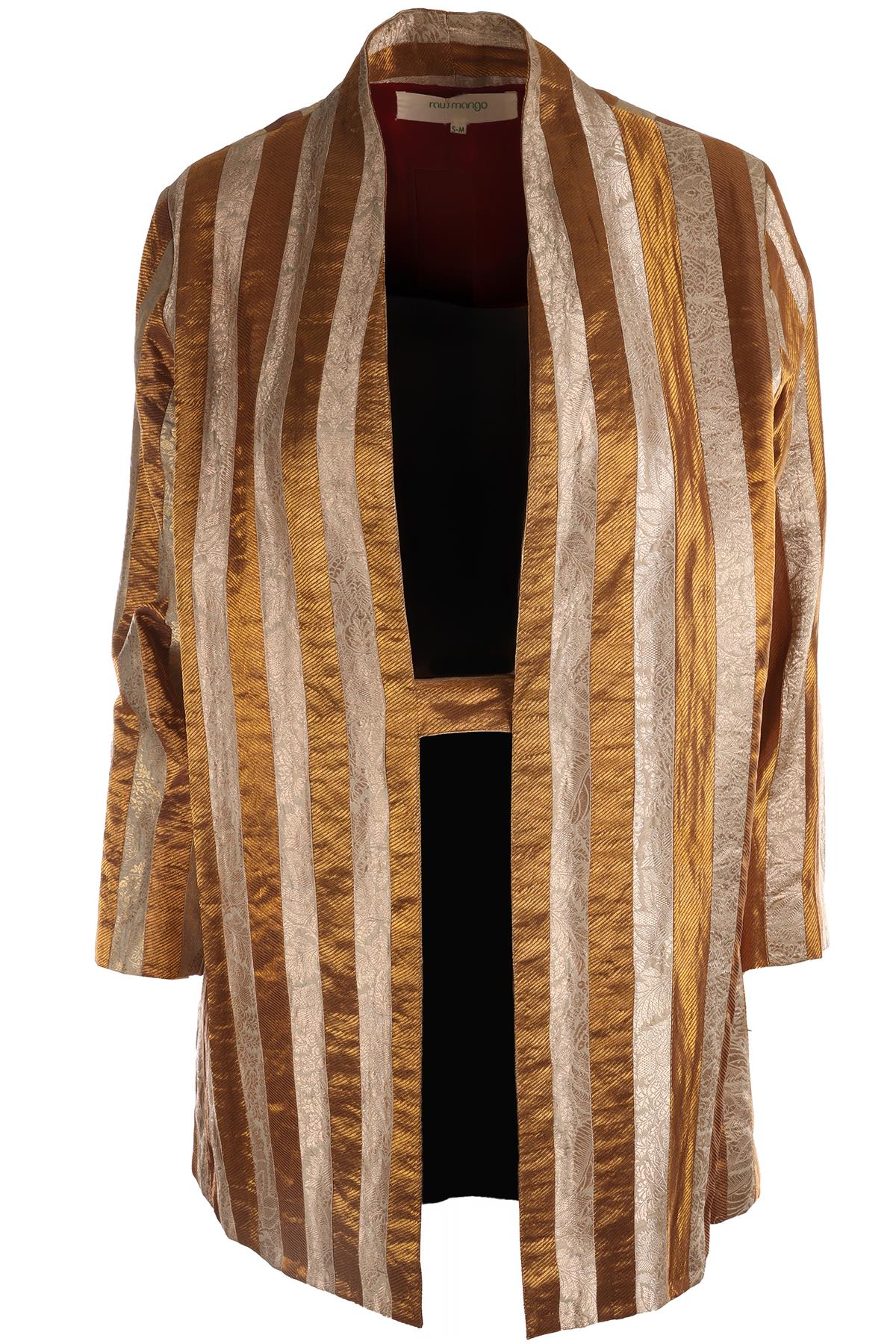 RAW MANGO GOLD SILK JACKET SMALL - MEDIUM