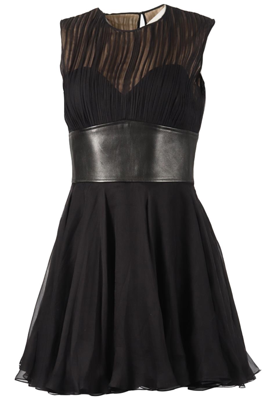 SAINT LAURENT SILK MINI DRESS FR 38 UK 10