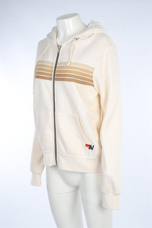 AVIATOR NATION CREAM COTTON HOODIE SMALL