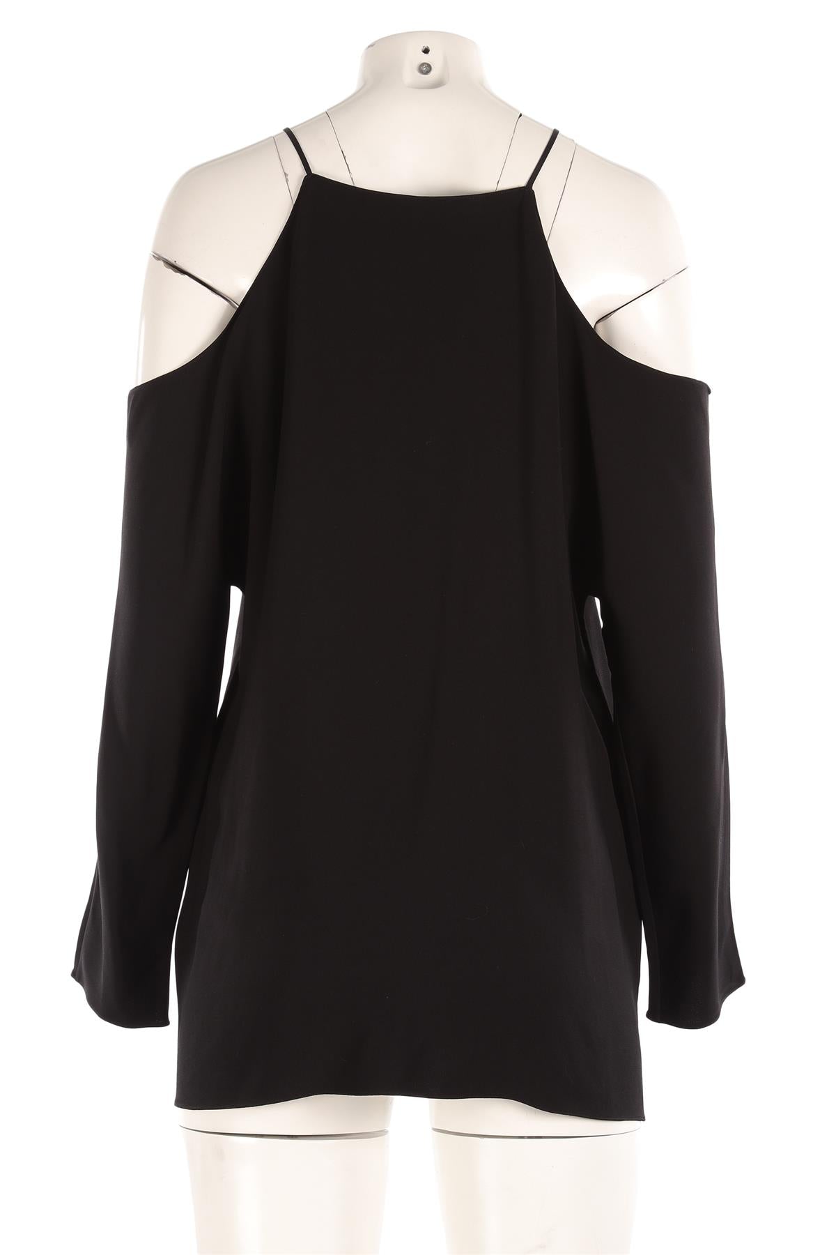 THE ROW BLACK CREPE TOP LARGE