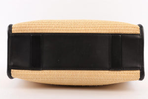 TOM FORD BEIGE TARA MEDIUM RAFFIA TOTE BAG