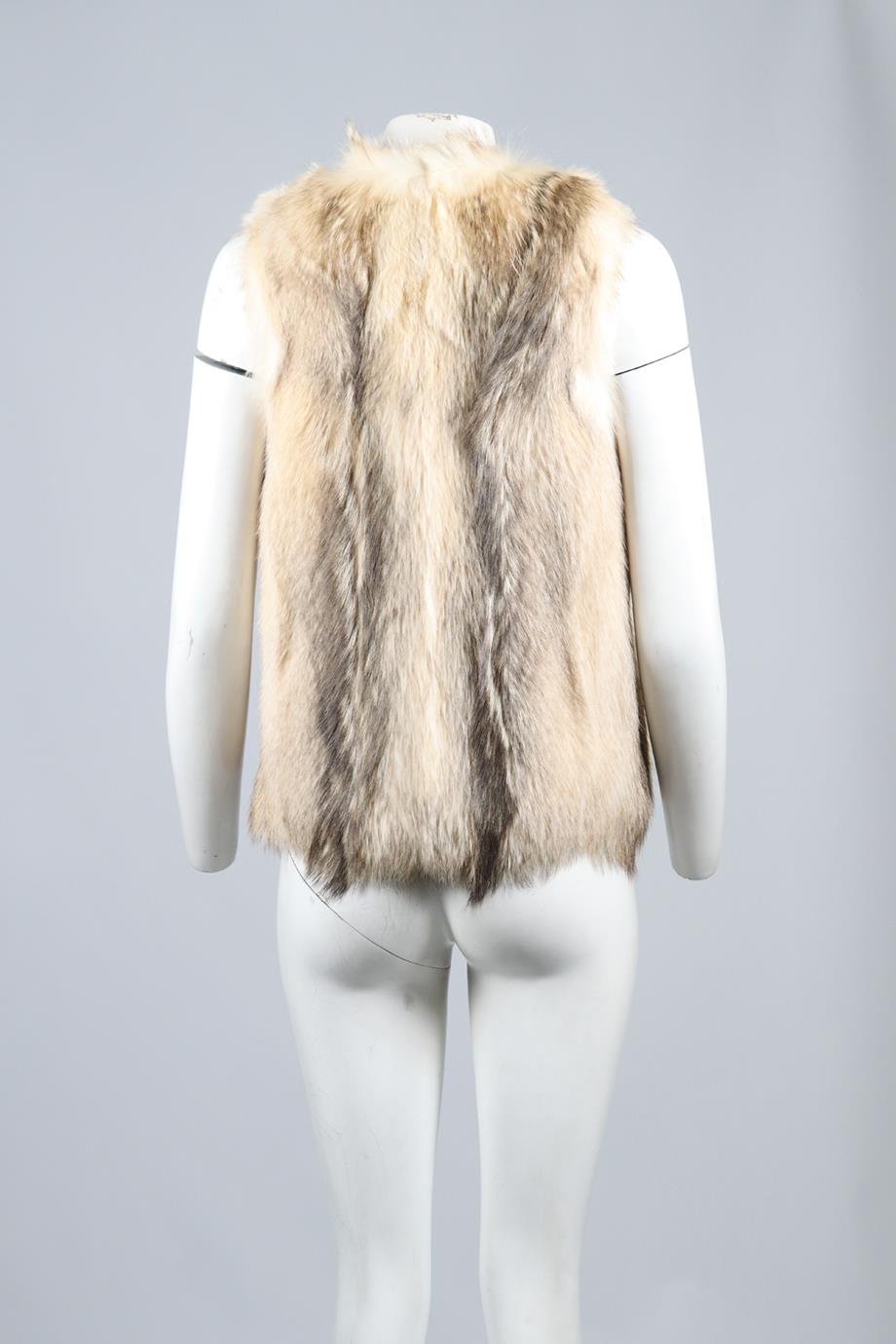 DEREK LAM FOX FUR GILET US 4 UK 8