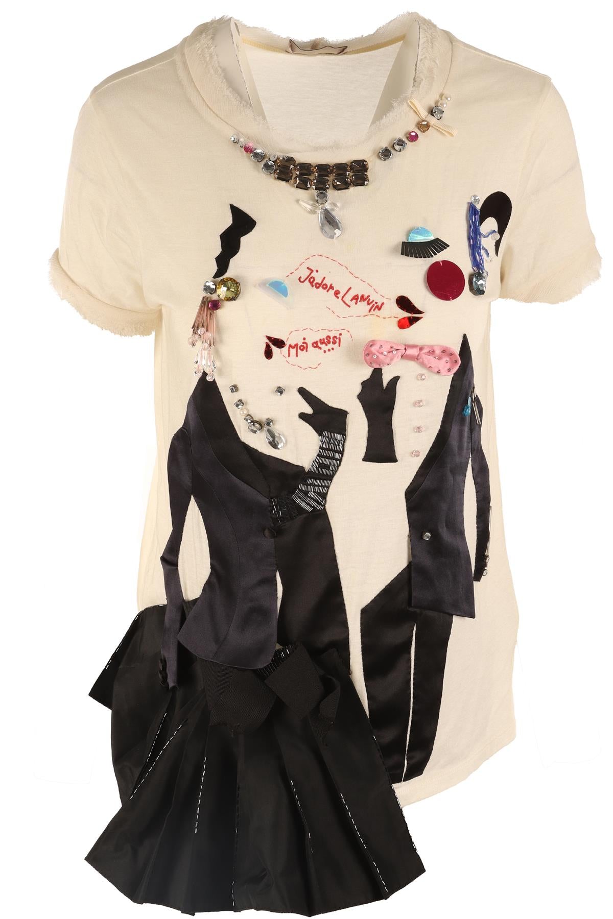 LANVIN MULTI COTTON T-SHIRT SMALL