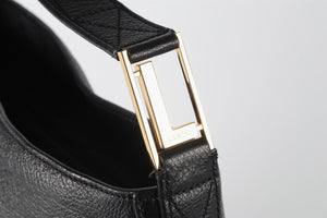 LANCEL BLACK LEATHER SHOULDER BAG