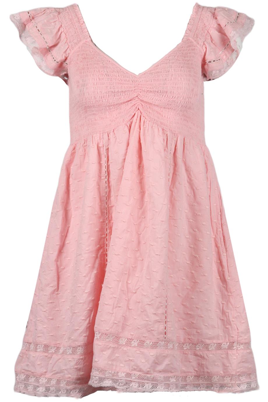 LOVESHACKFANCY COTTON MINI DRESS SMALL
