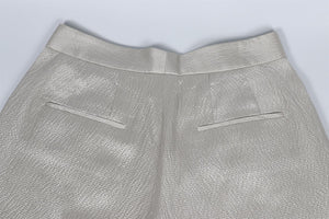 MAIYET GREY SILK STRAIGHT LEG PANTS US 0 UK 4