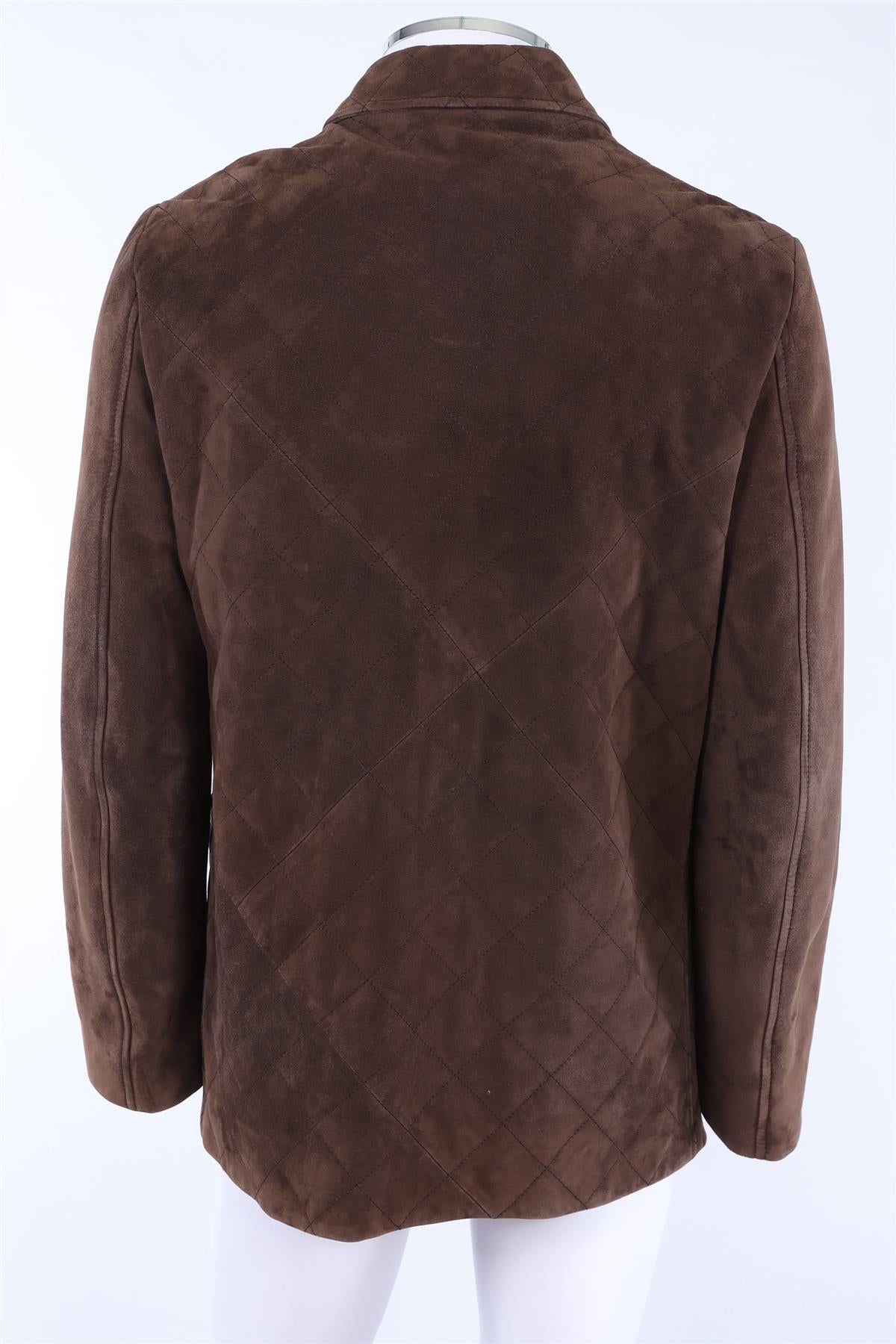 CANALI BROWN MEN'S SUEDE JACKET IT 50 UK/US 40