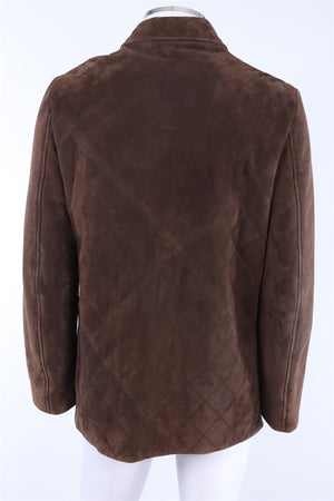 CANALI BROWN MEN'S SUEDE JACKET IT 50 UK/US 40