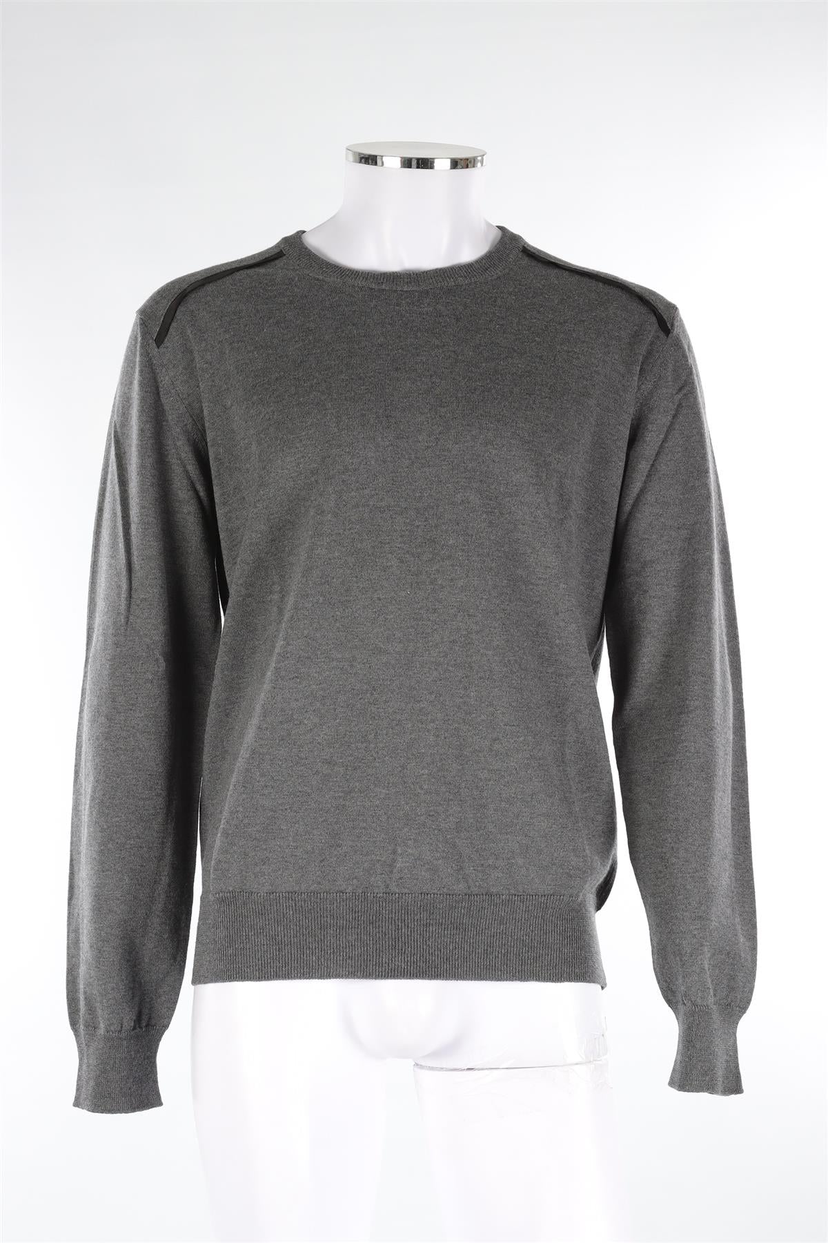 DOLCE & GABBANA GREY MEN'S WOOL SWEATER