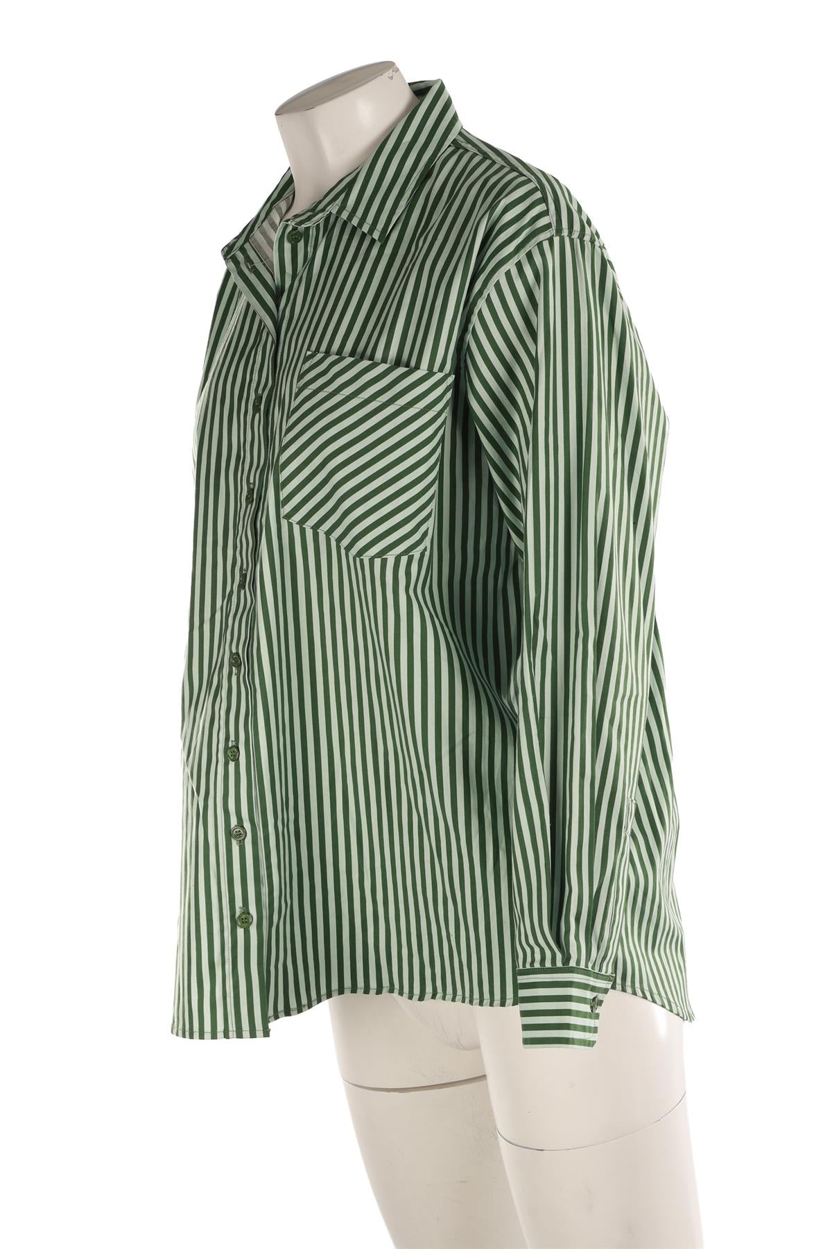 REFORMATION GREEN COTTON SHIRT SMALL
