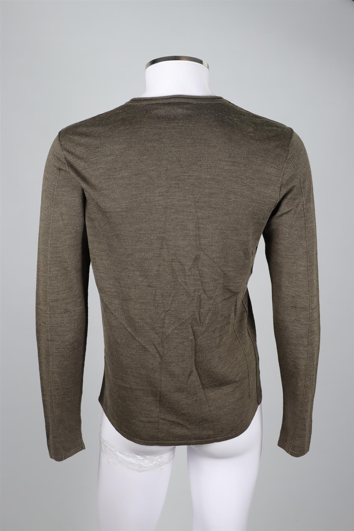 JOHN VARVATOS GREEN MEN'S WOOL SWEATER MEDIUM