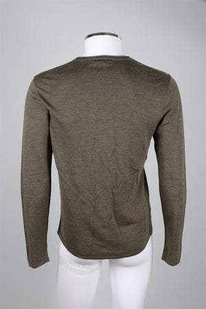 JOHN VARVATOS GREEN MEN'S WOOL SWEATER MEDIUM