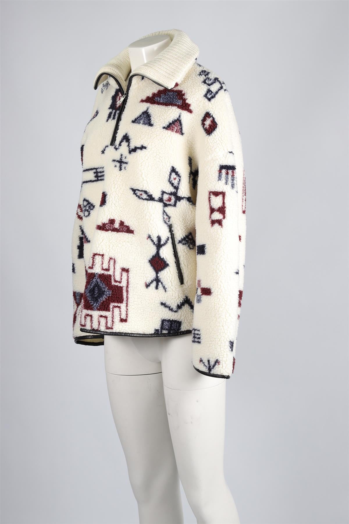 ISABEL MARANT ÉTOILE CREAM WOOL SWEATSHIRT FR 38 UK 10