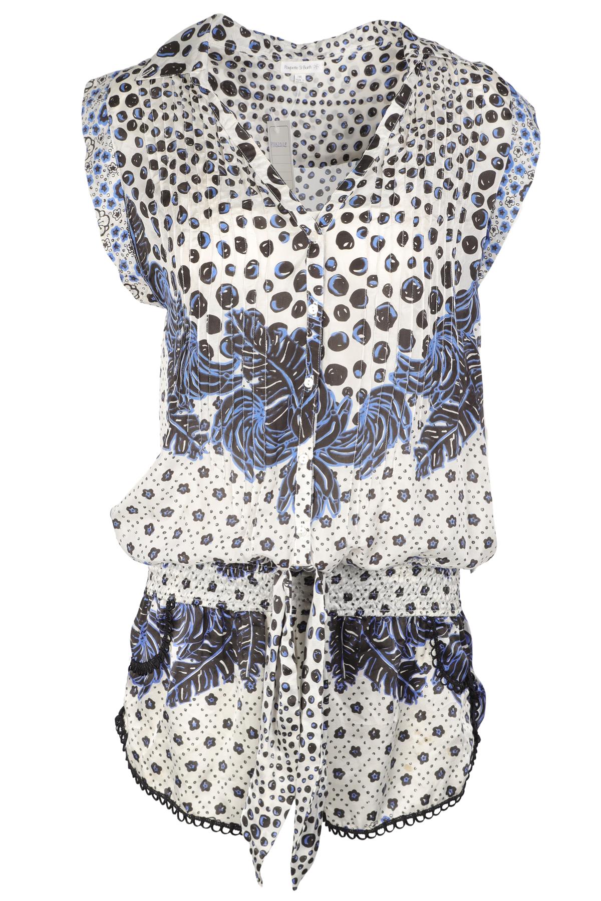 POUPETTE ST BARTH MULTI SILK PLAYSUIT MEDIUM