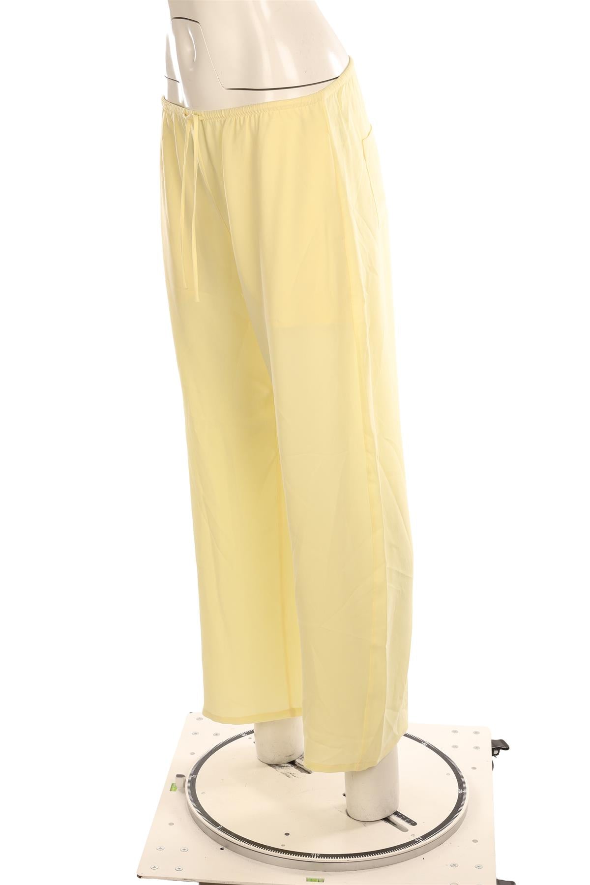 LESET YELLOW CREPE STRAIGHT LEG PANTS SMALL