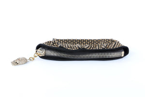 PHILIPP PLEIN BLACK SUEDE CLUTCH
