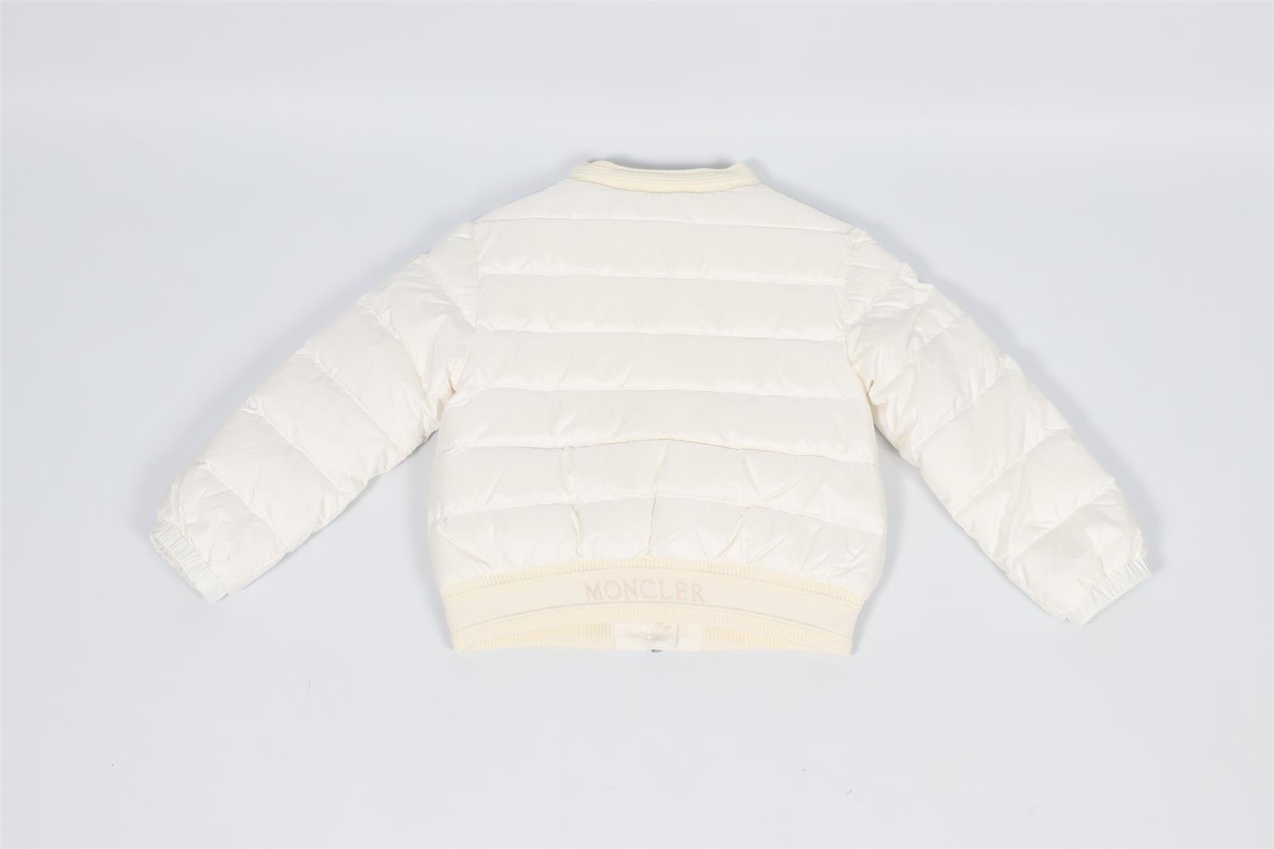 MONCLER WHITE KIDS GRILS PADDED JACKET 3 YEARS